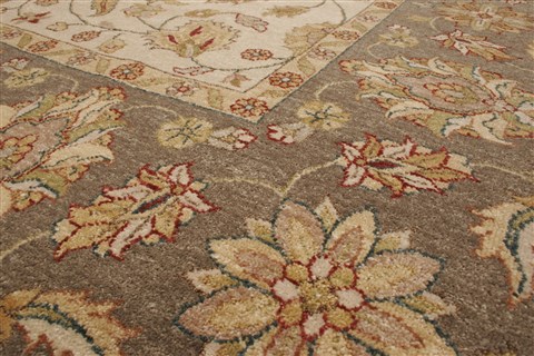 Ziegler Beige Hand Knotted 82 X 102  Area Rug 250-21167 Image 16
