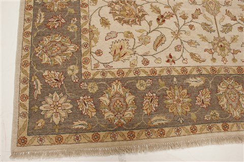 Ziegler Beige Hand Knotted 82 X 102  Area Rug 250-21167 Image 17