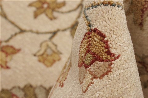 Ziegler Beige Hand Knotted 82 X 102  Area Rug 250-21167 Image 7