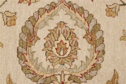 Ziegler Beige Hand Knotted 82 X 102  Area Rug 250-21167 Image 10