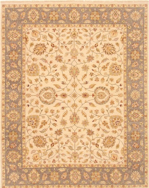 Ziegler Beige Hand Knotted 82 X 102  Area Rug 250-21167 Image 0