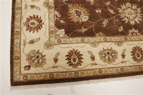 Ziegler Brown Hand Knotted 81 X 102 Area Rug 250-21173 Image 17