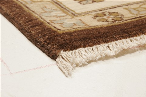 Ziegler Brown Hand Knotted 81 X 102 Area Rug 250-21173 Image 18