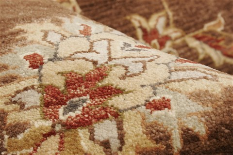 Ziegler Brown Hand Knotted 81 X 102 Area Rug 250-21173 Image 6