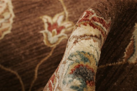 Ziegler Brown Hand Knotted 81 X 102 Area Rug 250-21173 Image 7