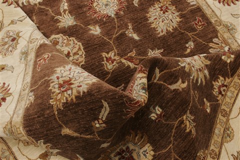 Ziegler Brown Hand Knotted 81 X 102 Area Rug 250-21173 Image 9