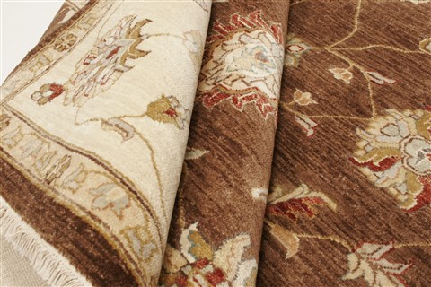 Ziegler Brown Hand Knotted 81 X 102 Area Rug 250-21173 Image 10