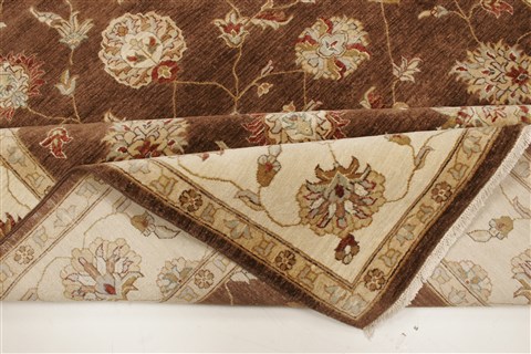 Ziegler Brown Hand Knotted 81 X 102 Area Rug 250-21173 Image 12
