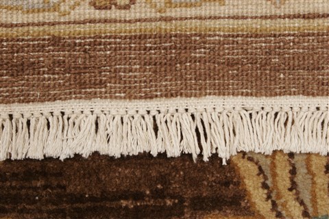 Ziegler Brown Hand Knotted 81 X 102 Area Rug 250-21173 Image 14