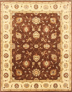Ziegler Brown Hand Knotted 8'1" X 10'2"  Area Rug 250-21173