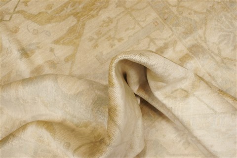 Oushak Beige Hand Knotted 80 X 910  Area Rug 250-21180 Image 7