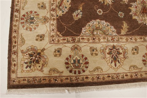 Ziegler Brown Hand Knotted 80 X 97 Area Rug 250-21186 Image 20