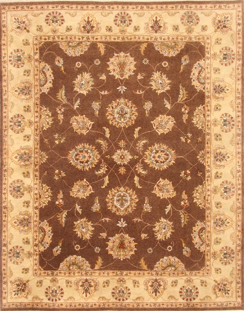 Ziegler Brown Hand Knotted 80 X 97 Area Rug 250-21186 Image 0