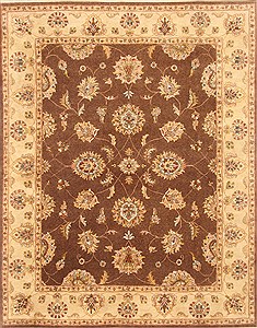 Ziegler Brown Hand Knotted 8'0" X 9'7"  Area Rug 250-21186