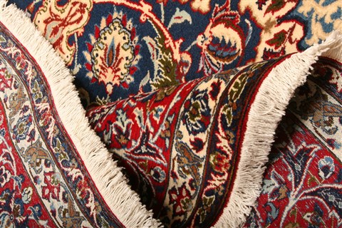 Isfahan Blue Hand Knotted 86 X 1110 Area Rug 100-21187 Image 3