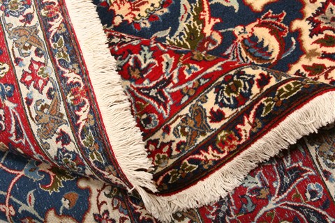 Isfahan Blue Hand Knotted 86 X 1110 Area Rug 100-21187 Image 4