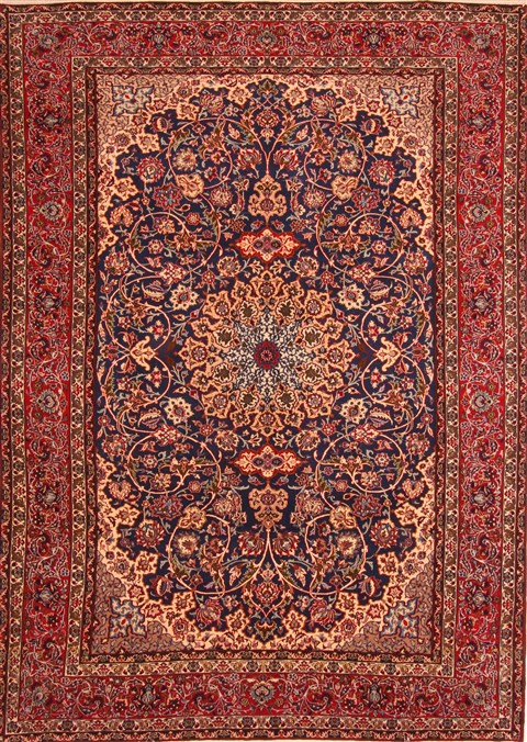 Isfahan Blue Hand Knotted 86 X 1110 Area Rug 100-21187 Image 0