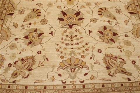 Pishavar Beige Hand Knotted 82 X 910 Area Rug 250-21190 Image 16