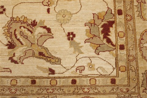 Pishavar Beige Hand Knotted 82 X 910 Area Rug 250-21190 Image 17