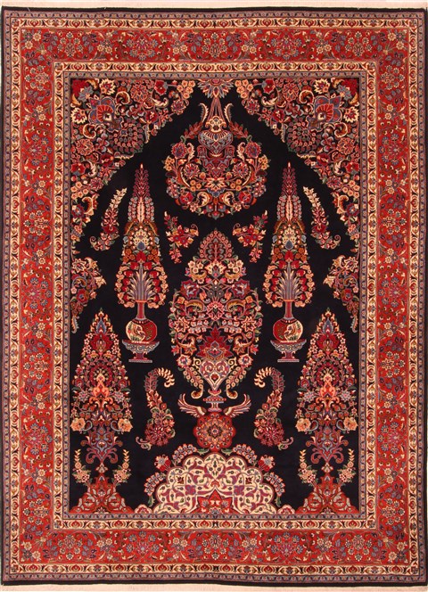 Mood Red Hand Knotted 82 X 113  Area Rug 253-21192 Image 0