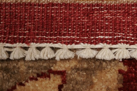 Pishavar Red Hand Knotted 81 X 99  Area Rug 250-21195 Image 15