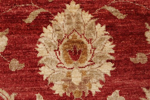 Pishavar Red Hand Knotted 81 X 99  Area Rug 250-21195 Image 16