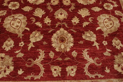 Pishavar Red Hand Knotted 81 X 99  Area Rug 250-21195 Image 17