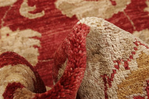 Pishavar Red Hand Knotted 81 X 99  Area Rug 250-21195 Image 6