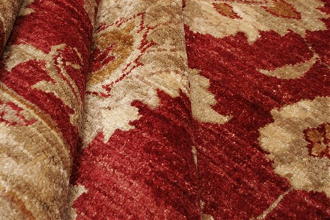 Pishavar Red Hand Knotted 81 X 99  Area Rug 250-21195 Image 9