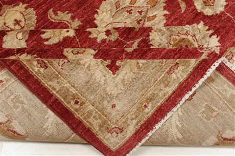 Pishavar Red Hand Knotted 81 X 99  Area Rug 250-21195 Image 13