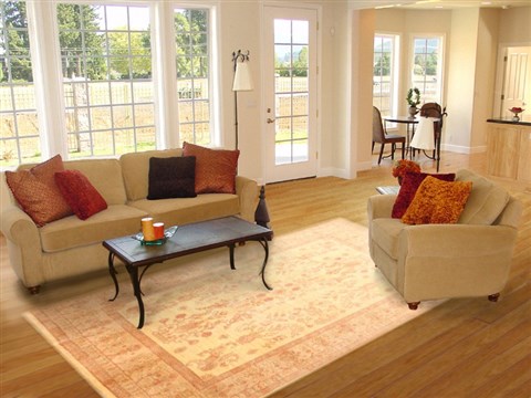 Pishavar Beige Hand Knotted 83 X 911 Area Rug 250-21197 Image 2