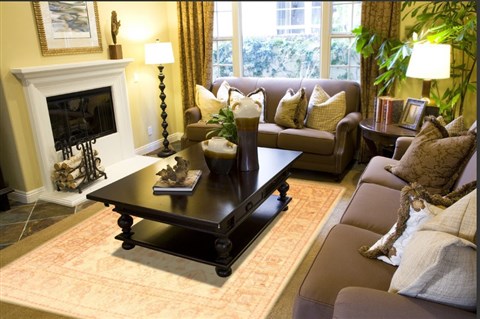 Pishavar Beige Hand Knotted 80 X 100 Area Rug 250-21201 Image 2