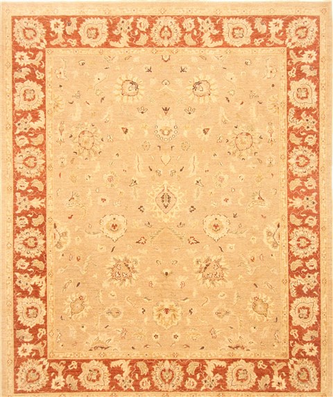 Pishavar Beige Hand Knotted 81 X 911 Area Rug 250-21202 Image 0