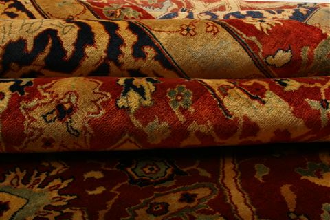 Kashan Red Hand Knotted 90 X 119  Area Rug 253-21205 Image 15