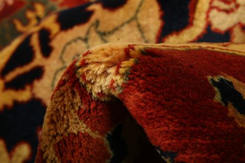 Kashan Red Hand Knotted 90 X 119  Area Rug 253-21205 Image 16