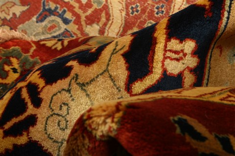 Kashan Red Hand Knotted 90 X 119  Area Rug 253-21205 Image 19