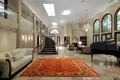 Kashan Red Hand Knotted 90 X 119  Area Rug 253-21205 Image 3