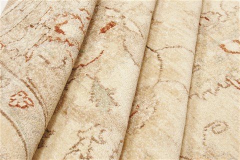 Pishavar Beige Hand Knotted 610 X 97 Area Rug 250-21206 Image 9