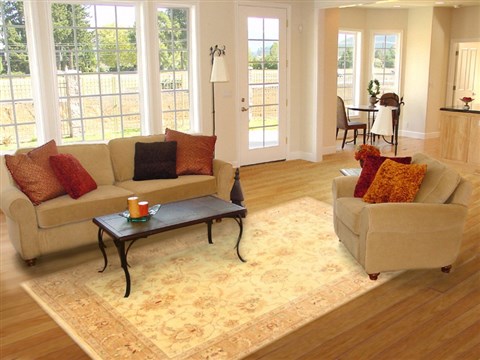 Pishavar Beige Hand Knotted 610 X 97 Area Rug 250-21206 Image 2