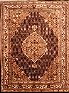 Tabriz Blue Hand Knotted 9'1" X 12'0"  Area Rug 100-21207
