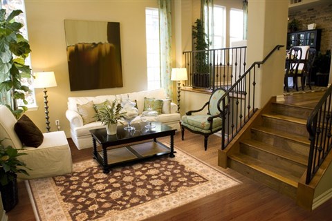 Agra Brown Hand Knotted 82 X 105 Area Rug 250-21210 Image 3