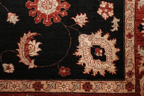 Pishavar Black Hand Knotted 710 X 100 Area Rug 250-21211 Image 16