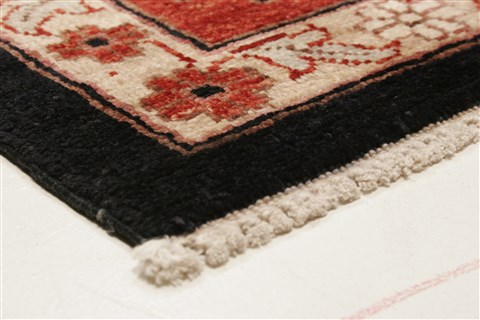 Pishavar Black Hand Knotted 710 X 100 Area Rug 250-21211 Image 18