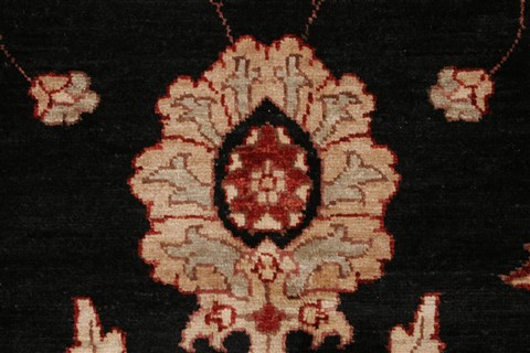 Pishavar Black Hand Knotted 710 X 100 Area Rug 250-21211 Image 9