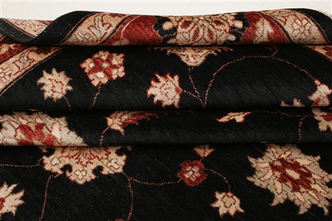 Pishavar Black Hand Knotted 710 X 100 Area Rug 250-21211 Image 11