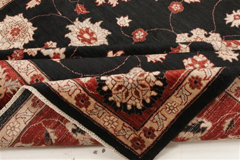 Pishavar Black Hand Knotted 710 X 100 Area Rug 250-21211 Image 12