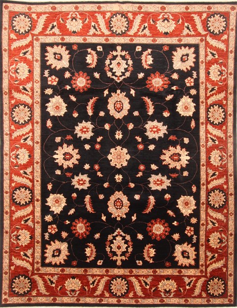 Pishavar Black Hand Knotted 710 X 100 Area Rug 250-21211 Image 0