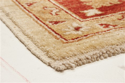 Pishavar Beige Hand Knotted 81 X 99 Area Rug 250-21213 Image 19