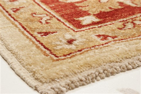 Pishavar Beige Hand Knotted 81 X 99 Area Rug 250-21213 Image 20
