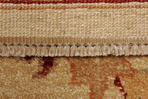 Pishavar Beige Hand Knotted 81 X 99 Area Rug 250-21213 Image 14